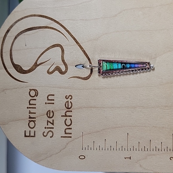 Stacked Gradient Drop Earrings, S925 - Picture 2 of 4